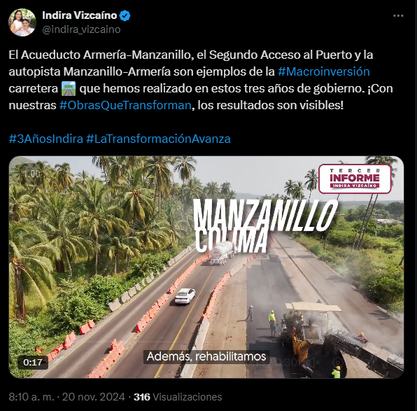 OscarAdrianL's tweet photo. 1. El acueducto se hizo con recursos federales.
2. El segundo acceso al puerto se hizo con recursos federales.
3. La ampliación de la autopista Manzanillo-Armería se hizo con recursos privados porque está concesionada.

¿Cuál "macroinversión" hizo el Gobierno del Estado?
🤷🏾‍♂️ https://t.co/icjaqJRKYp