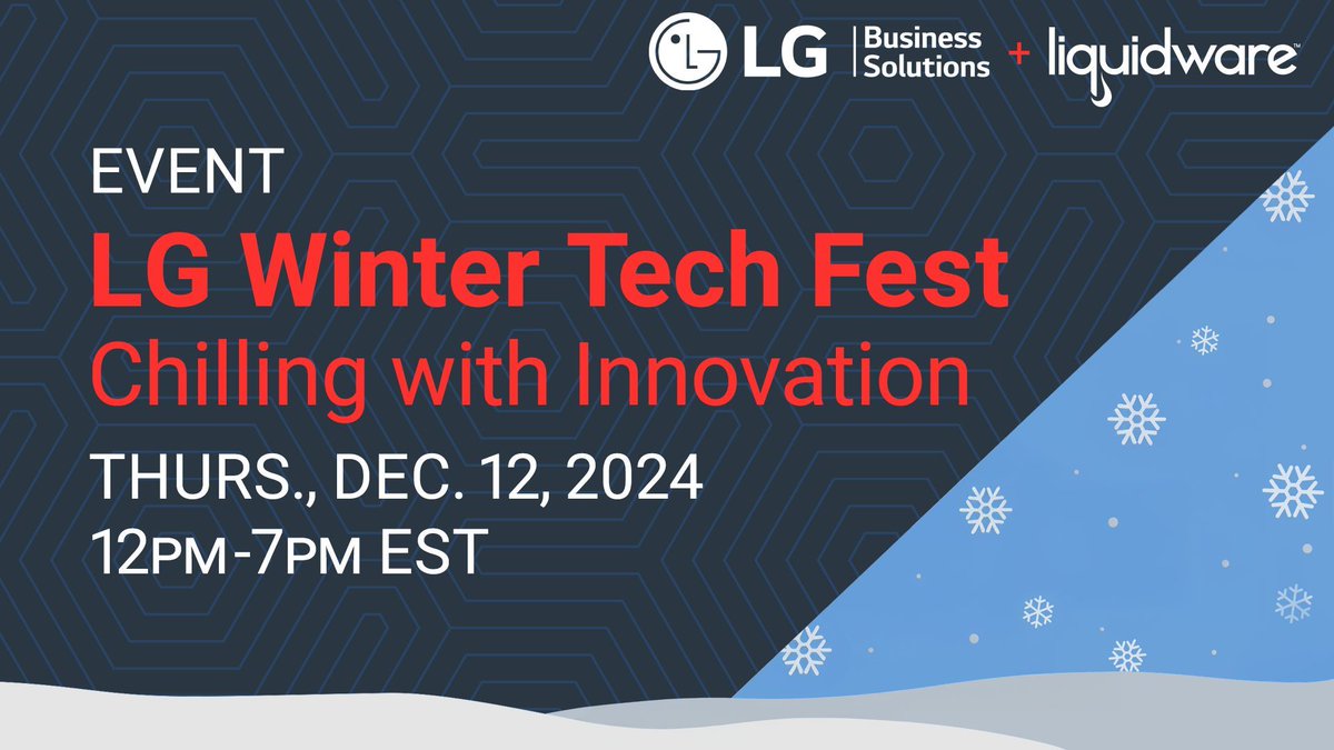 Liquidware's tweet image. Come chill with Liquidware at #LGWinterTechFest! If you&apos;re in the NY/NJ area, stop by and let&apos;s talk about Innovation. #EUC buff.ly/48ZeY1w