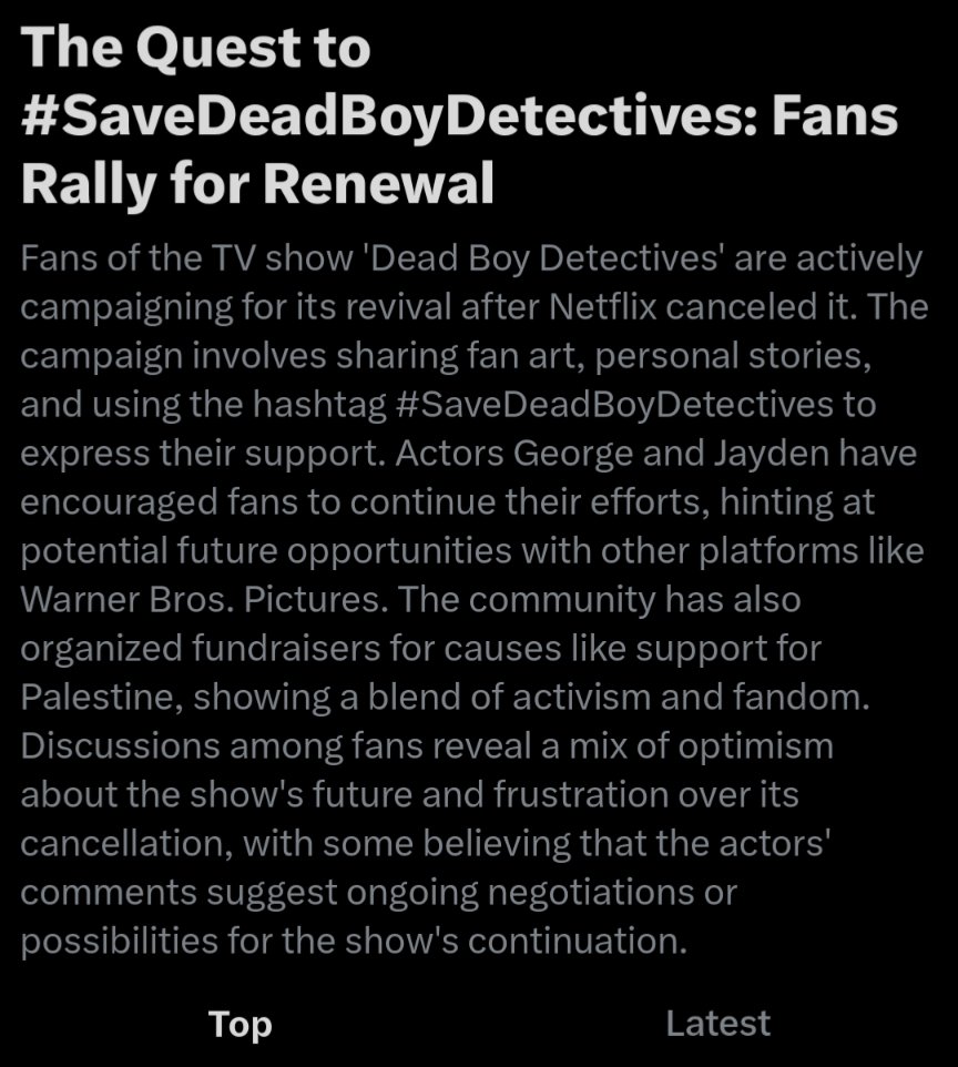 #SaveDeadBoyDetectives keep on sharing :)