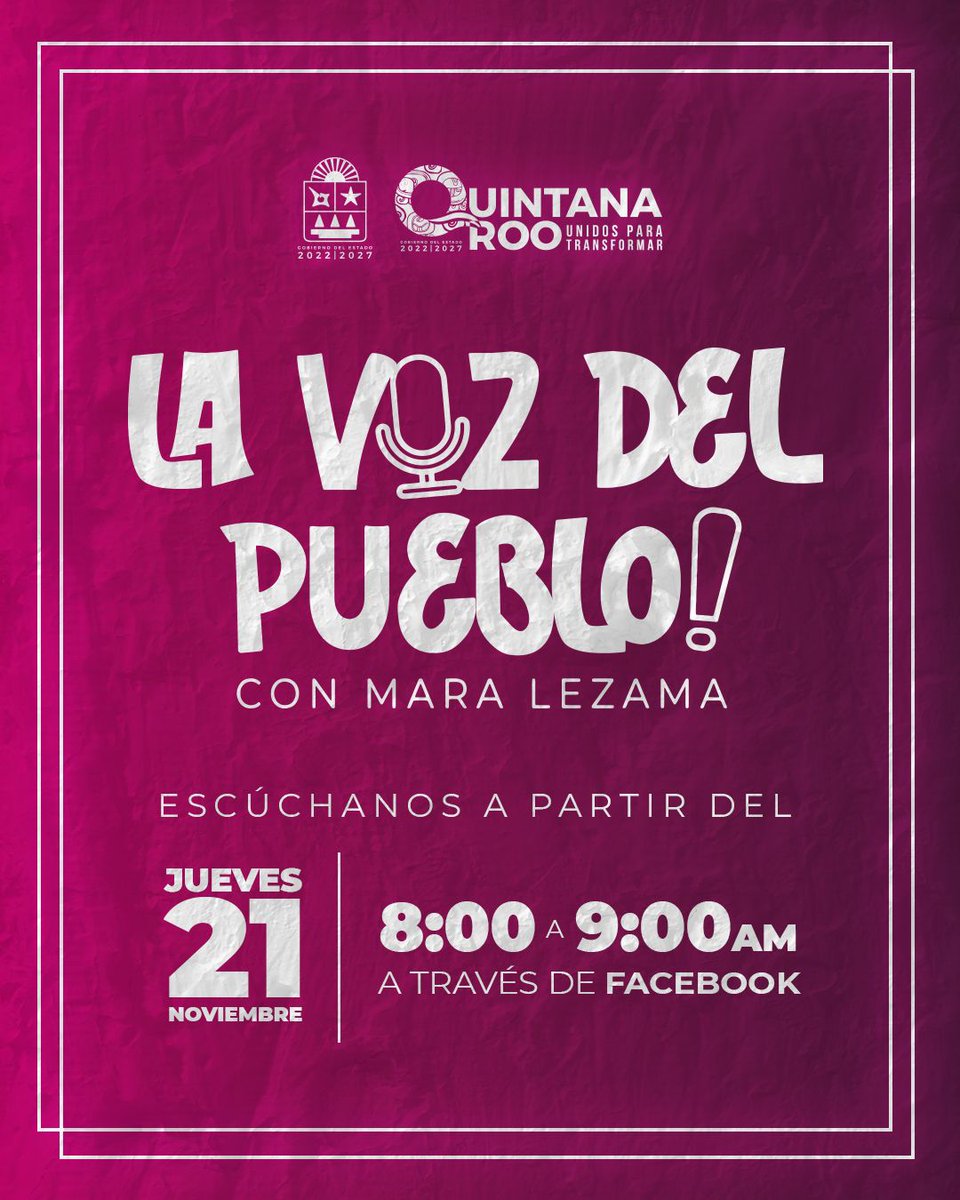Amig@s el día de mañana estrenamos el programa #LaVozDelPueblo. ¡Conéctense a través de Facebook para compartir, interactuar y hacer que su voz se escuche! 🎙📱