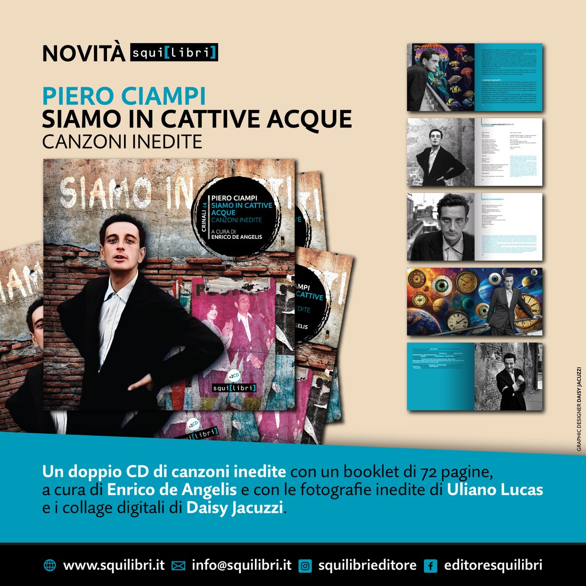 Domani esce questa meraviglia, ancora in promozione a 25 euro invece di 28

squilibri.it/catalogo/crina…

Non cercatela sulle piattaforme: lì non c'è spazio per tanta cura e bellezza

Domani invece sarà al Premio Ciampi, per un'anteprima nazionale nella città del poeta-cantante