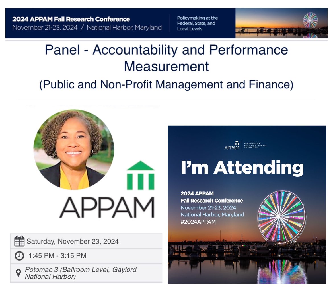 Looking forward to seeing you at #2024APPAM Fall Research Conference! Safe travels, Everyone🌟