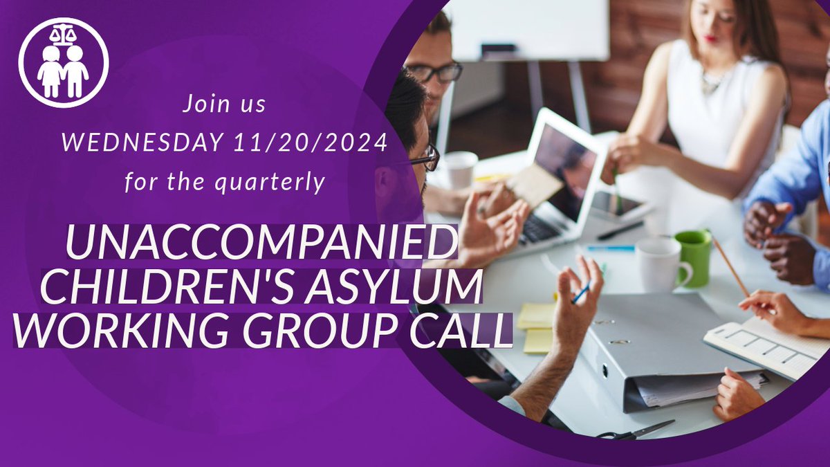 aba_cilacademy's tweet photo. TODAY, join us for CILA's Unaccompanied Children's Asylum Working Group, meeting from 2-3 pm Central. To attend, please register here:
https://t.co/ptnrLpKemB https://t.co/55r5HbwjGO