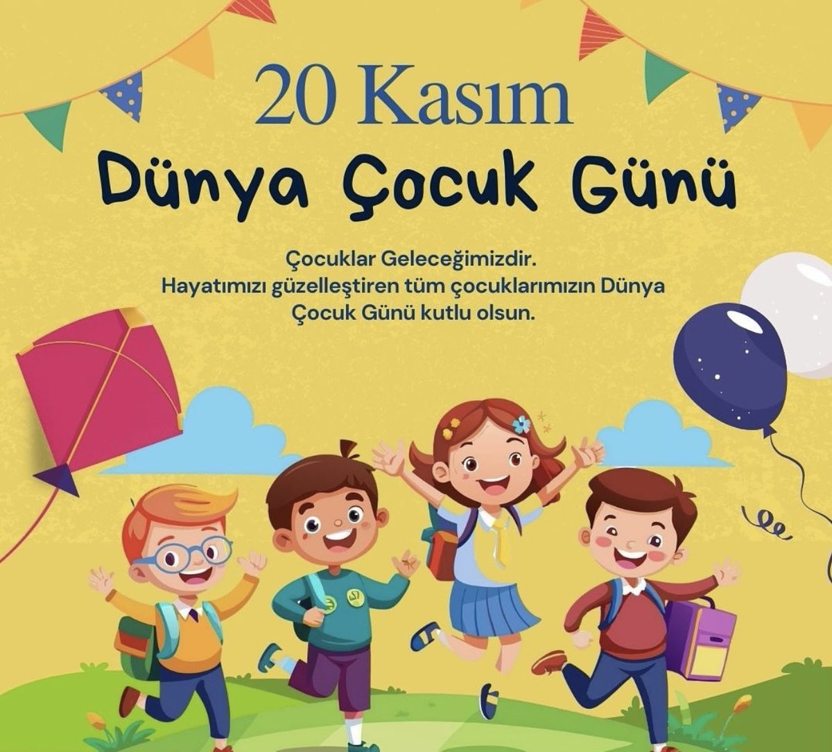 20 Kasım Dünya Çocuk Günü Kutlu Olsun tüm çocuklarımıza. Onları çok seviyoruz. ♥️