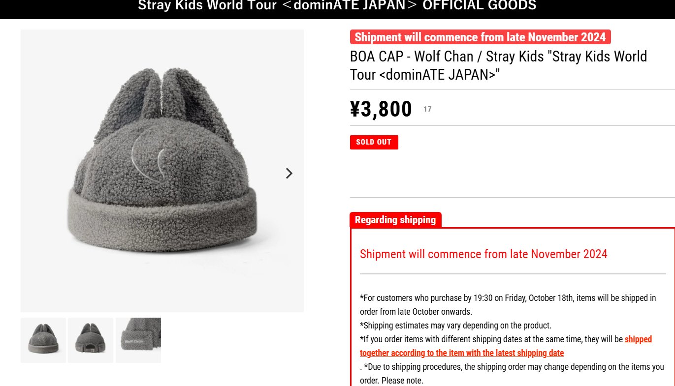 Stray Kids ボアキャップ [Wolf Chan] Stray Kids BOA CAP Bang Chan Wolf Chan ＜dominATE JAPAN