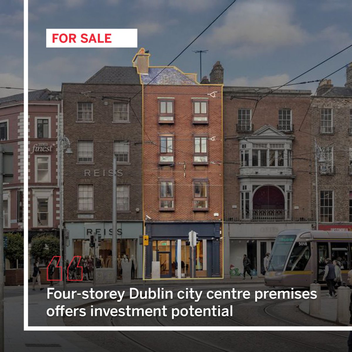 A vacant, four-storey premises on the corner of St Stephen’s Green and Grafton Street is now on the market, offering exceptional potential for retail, office, or mixed-use development.

For details, contact Jennifer Prunty 📞 01 638 2751