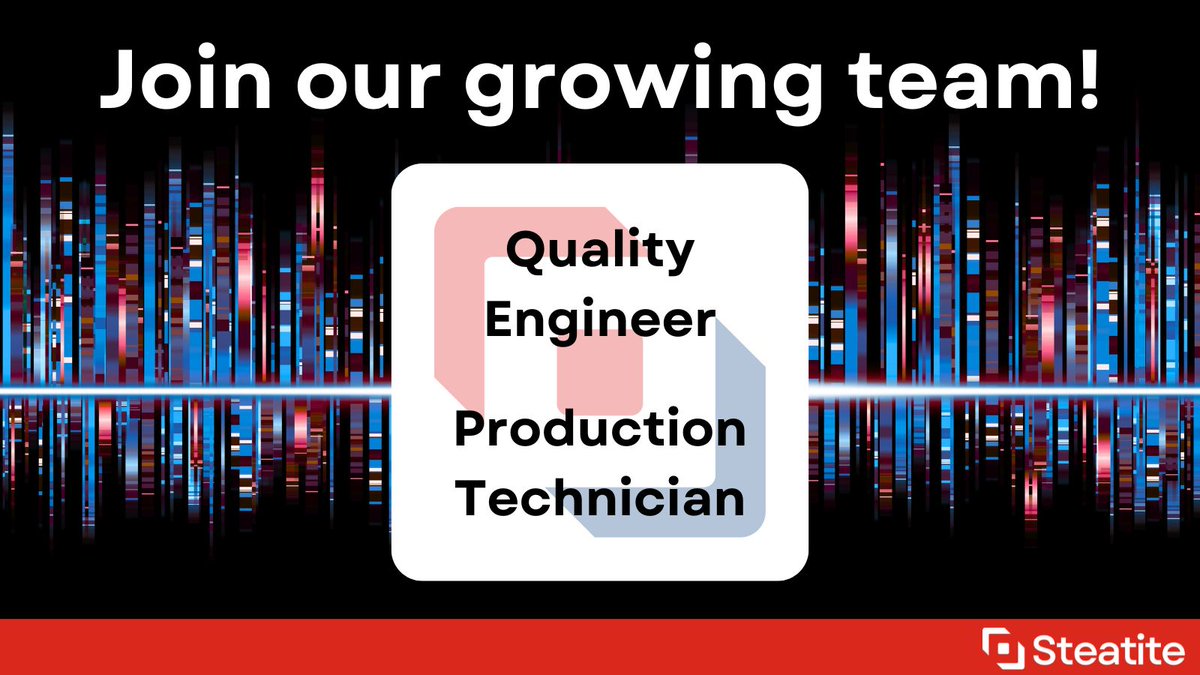 Steatite's tweet image. Our team of #antenna experts based in Leominster, Herefordshire, is looking to expand its pool of talent with additional engineering resource.

See the vacancies and job specs: talent.sage.hr/5ce37a80-cb00-…

#JobsInEngineering #EngineeringJobs #Antennas #AntennaDesign #Teamwork