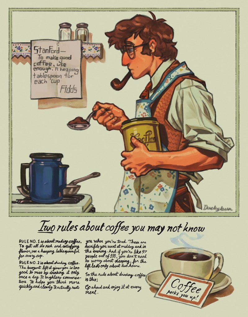 LYKOTHRO's tweet photo. A redraw of Joseph Christian Leyendecker’s cover art for Life Magazine from the 1930s with Ford. #Gravityfalls #gravityfallsfanart #StanfordPines https://t.co/ICdNDFd7Ow