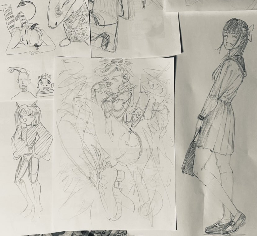 裏紙に描いてる絵 