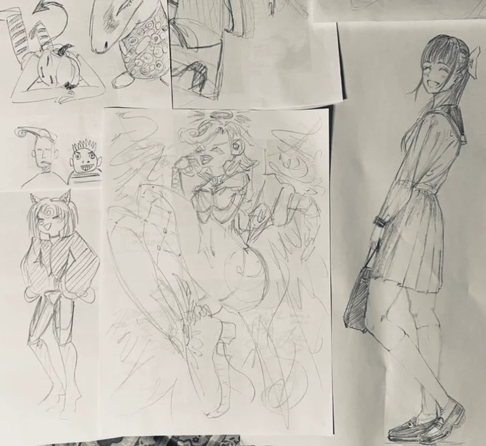 裏紙に描いてる絵 