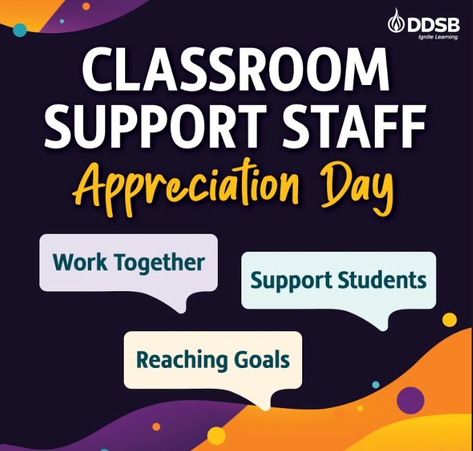 🎉 Happy School Support Worker Appreciation Day! 🎉
Today, we celebrate our incredible Educational Assistants, Child and Youth Workers, and Language Acquisition staff who work tirelessly to support our students in and out of the classrooms!