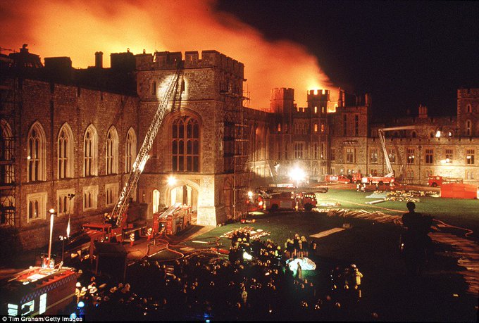 On this date November 20 in 1992, a fire damaged Windsor Castle causing over £50 million worth of damage. Photo by Tim Graham. #OTD