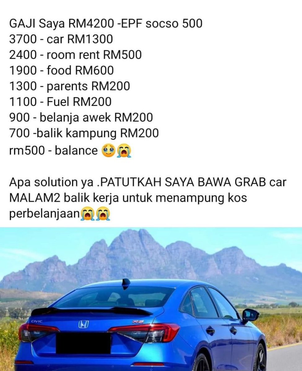twitmarhaen's tweet photo. gaji dah sedap komitmen pula keras https://t.co/QEIyfhiLf9