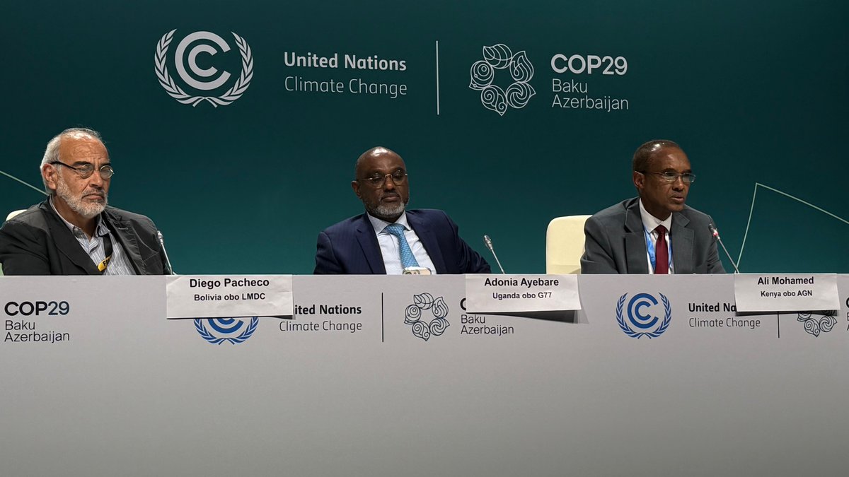 🌍 Developing country blocs - G77, AGN, LMDC - came together at CAN's press conference to demand accountability and clarity from developed nations in the negotiations on the New Collective Quantified Goal #NCQG for #ClimateFinance.

Hear their latest updates on progress 🧵