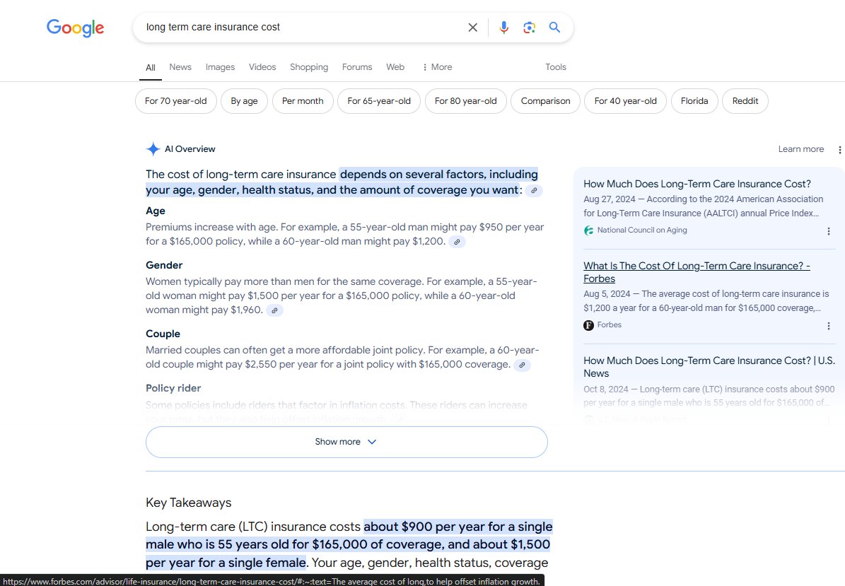 The SEO industry is believes that you must be on the first page to be cited in AIO; this makes sense and reinforces the value of high visibility.  It seems there is one exception though; If you were on the first page and received a manual action you'll still be cited. <a href="/glenngabe/">Glenn Gabe</a>