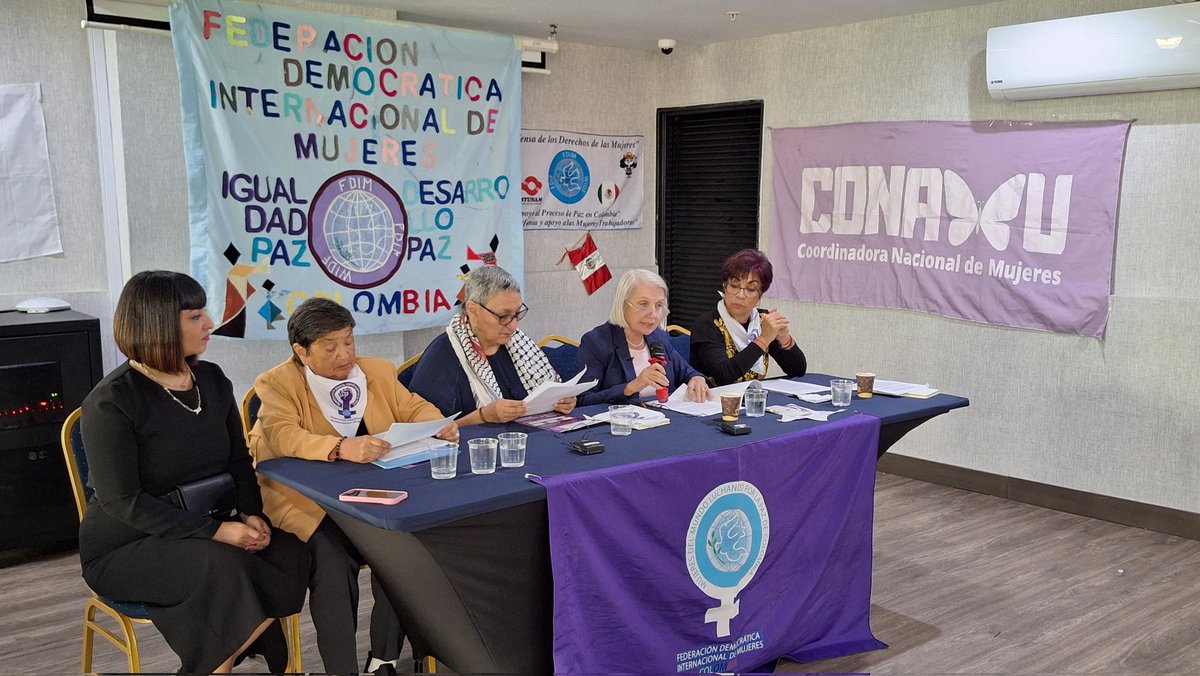 FDIM_Colombia's tweet photo. 🔊 Atención nos encontramos en #RuedaDePrensa FDIM♀️🎙️🕊️

Presentamos el informe de la Séptima Misión de Verificación del Acuerdo de Paz en Colombia. https://t.co/khE03mjfL0