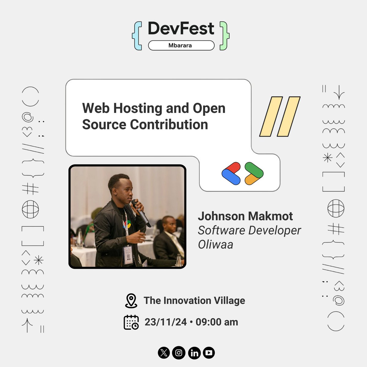 🚨 Speaker #3

We're thrilled to announce <a href="/JohnsonMakmot/">Dev_J💊</a> as our third speaker at #DevFestMbarara, happening this Saturday, Nov 23!

Johnson is a software engineer skilled in front-end with AngularJS, and mobile app development using Flutter

📝 RSVP: bit.ly/df24mbra