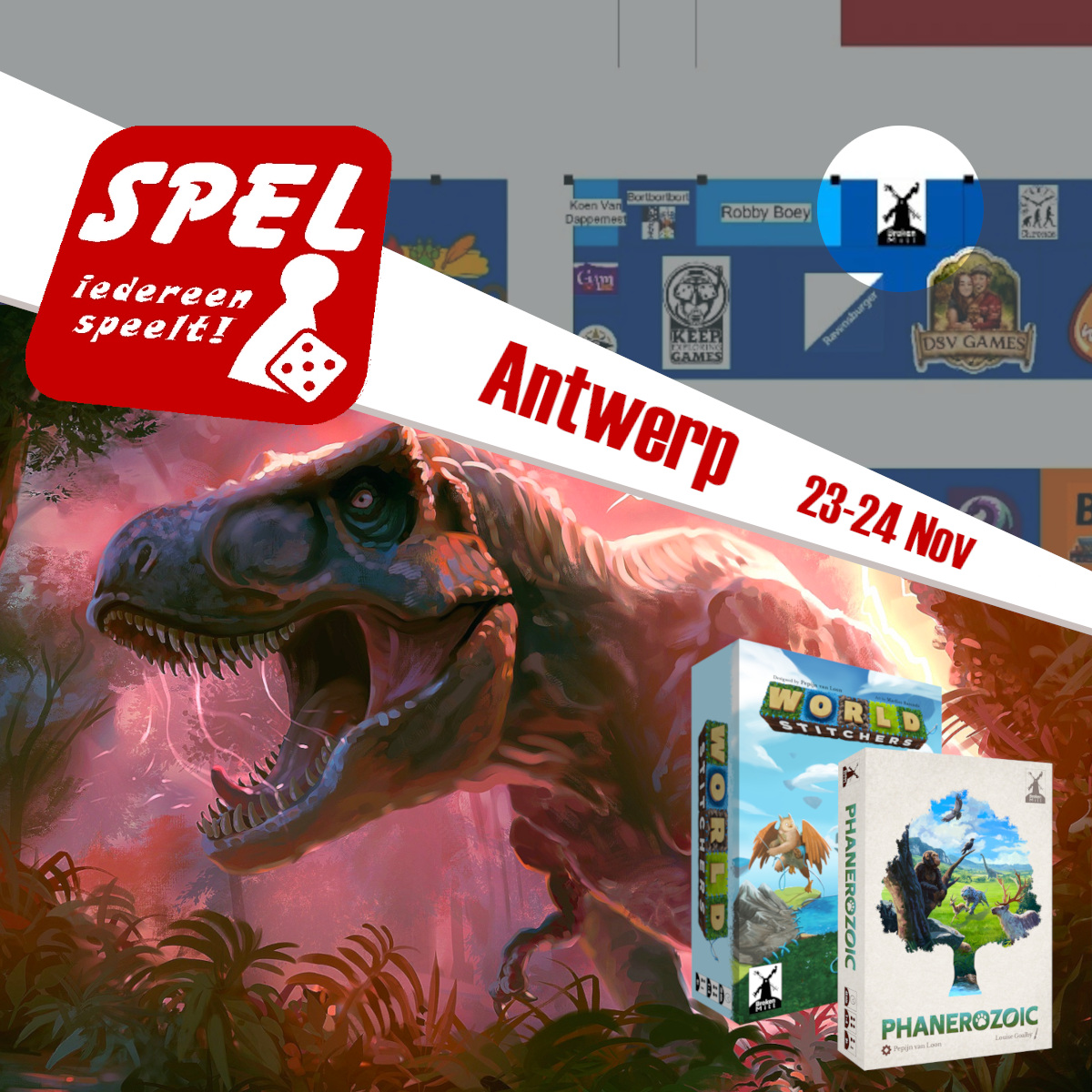The conventions don't stop! This weekend I will be at Spel in Antwerp, where I'll demo World Stitchers and Phanerozoic.