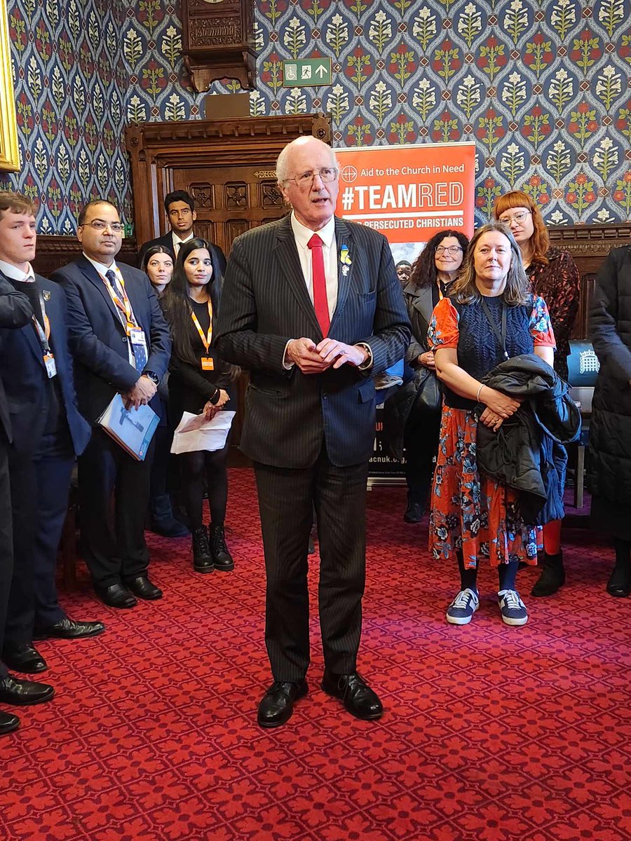 We were pleased to hear from <a href="/JimShannonMP/">Jim Shannon MP</a>, <a href="/DavidAltonHL/">Lord (David) Alton</a>, representatives from <a href="/acn_uk/">Aid to the Church in Need UK</a>, and victims of religious persecution from Pakistan and North Korea at today's #RedWednesday event held in the Jubilee Room in Parliament. APPG FoRB stand with persecuted Christians worldwide.