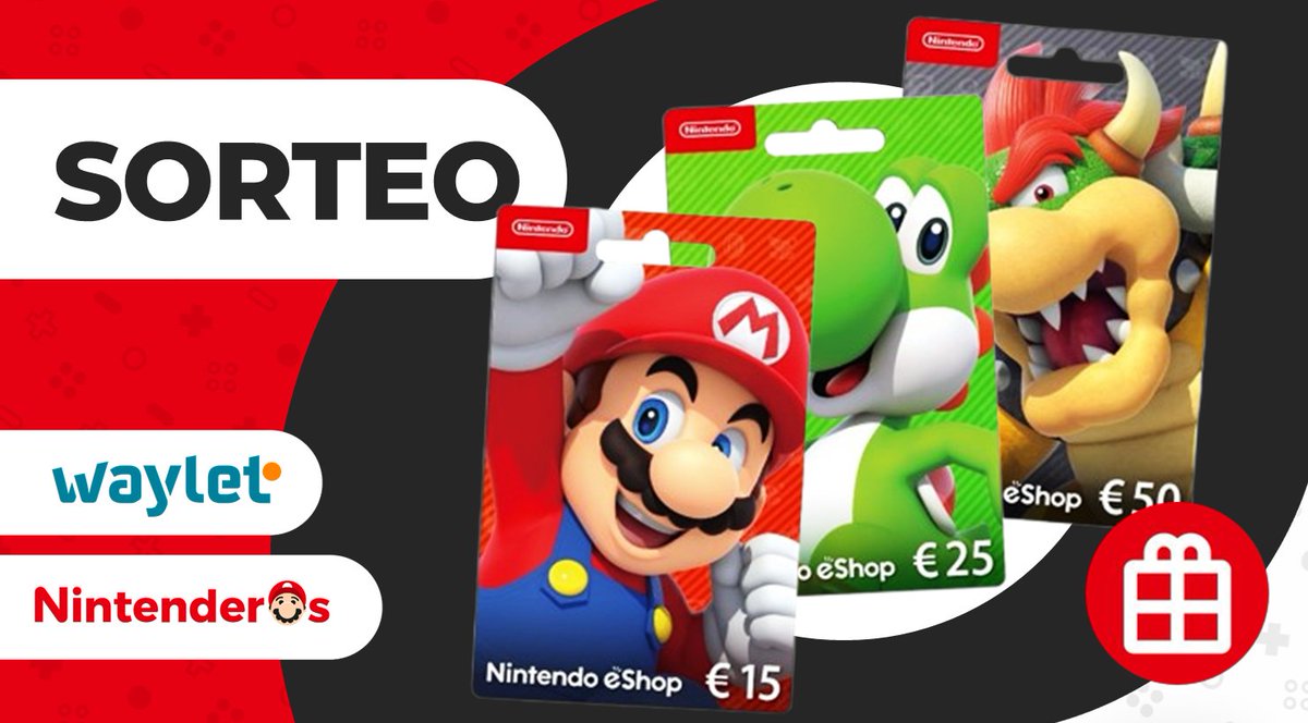 Nintenderos's tweet photo. ¡Sorteamos estas 3 tarjetas para la eShop de Nintendo Switch!

1⃣ Síguenos (@Nintenderos) y RT aquí 
2⃣ Responde con #TuSaldoWayletenNintendo comentando qué juego comprarías durante el Black Friday con los beneficios de Waylet

¡Suerte! - https://t.co/L7goBtQxU1 https://t.co/kFfWJu1JTv
