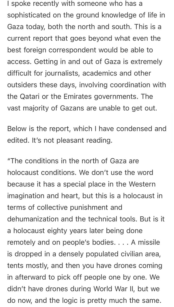 nkulw's tweet photo. A “Holocaust”: What a source familiar with on the ground conditions in Gaza now tells Seymour Hersh is happening there https://t.co/qdQtlauzB8