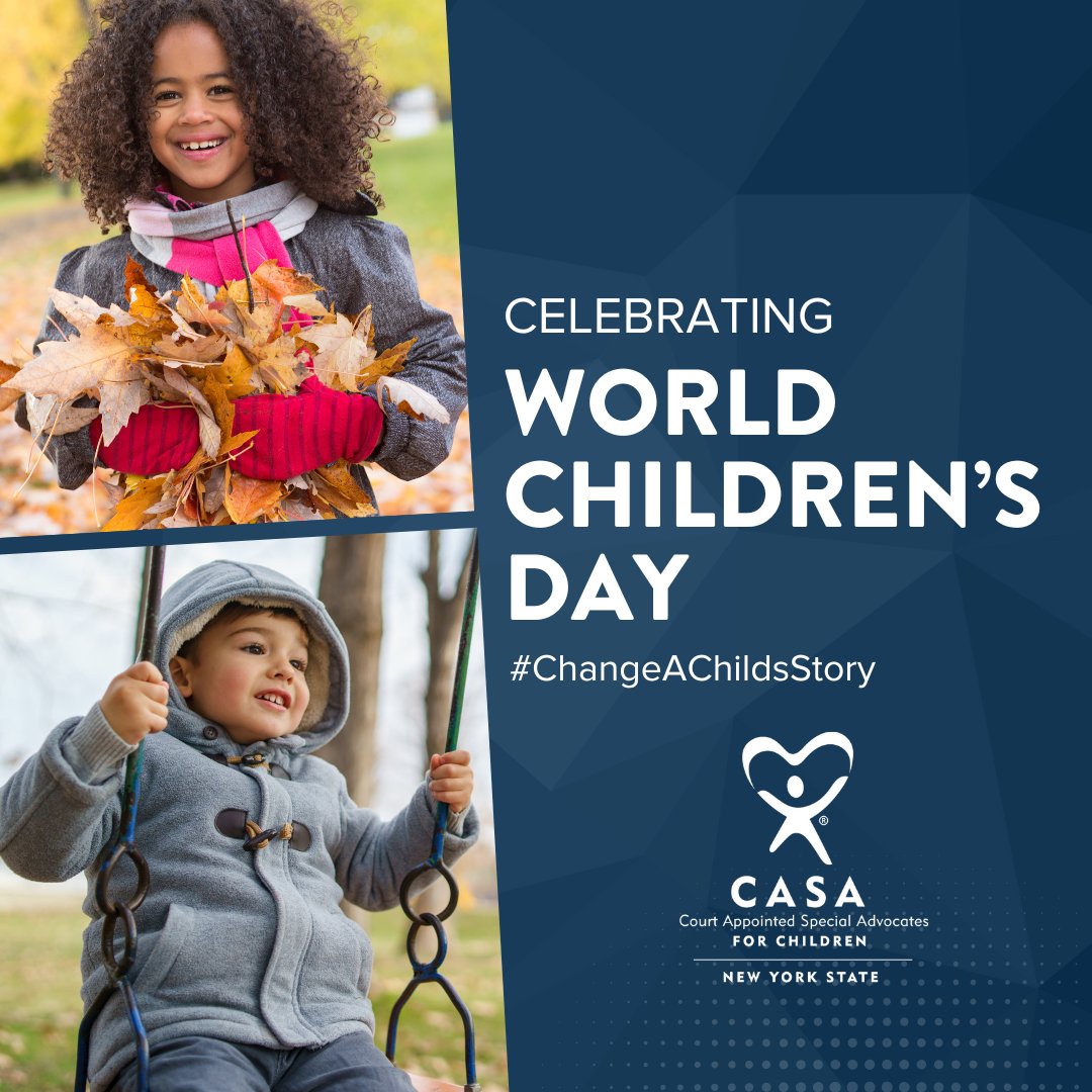 This #WorldChildrensDay theme, "Listen to the Future," underscores the need to invest in education, safety, and healthy development for every child. #CASAVolunteers are listening to children in foster care, and advocating for their well-being and future.  #ChangeAChildsStory