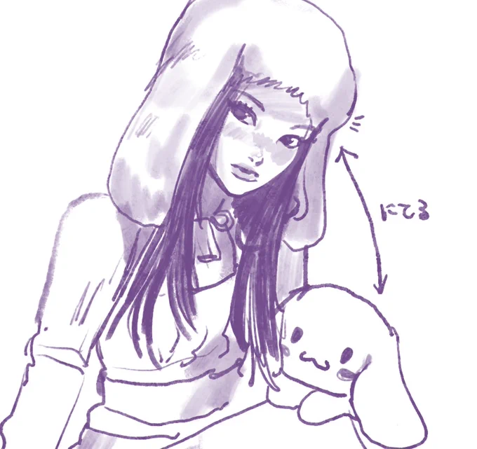 WINTER WITHOUT YOUの季節になりました(季語) ふわふわの帽子がシナモロールぽくてかわいい #XG_Fanart #MAYA