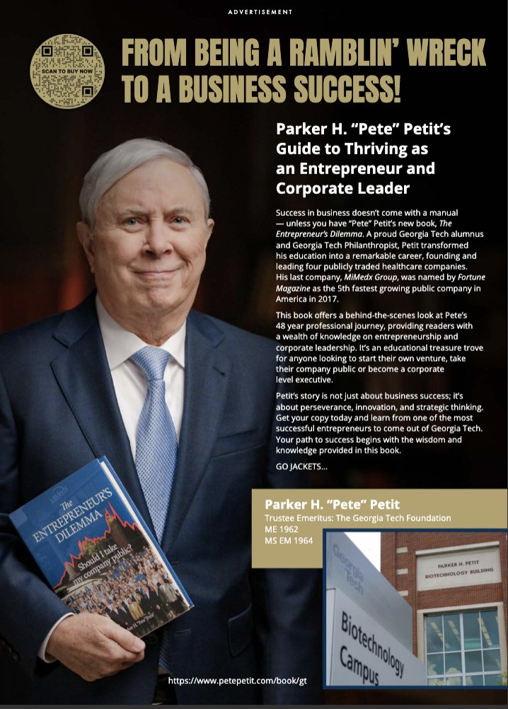 Education and research are crucial to unlocking tomorrow's breakthroughs, and that is why I have contributed to the development of biotechnology and science center buildings at Georgia Tech and Georgia State University. 

The Parker H. Petit Institute for Bioengineering and