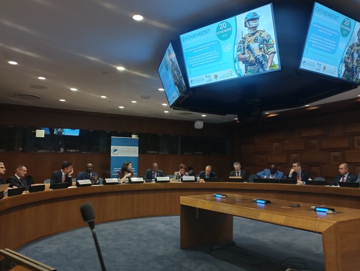 OBGhali's tweet photo. 📢 Lancement de notre séminaire au siège des Nations unies sur les enjeux de la francophonie dans le maintien de la paix 
#francophonie #peacekeeping
@UNPeacekeeping
@OIFrancophonie @RPNY_OIF @franceonu https://t.co/UmFxJ2VWnG