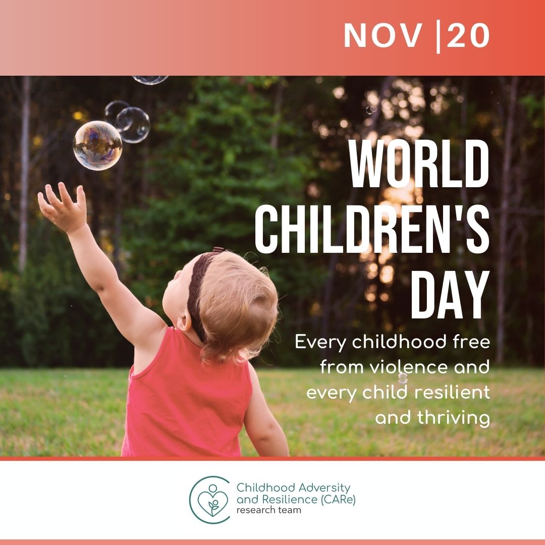 Childhood Adversity and Resilience (CARe) Research (@careresearchum) on Twitter photo Happy 🌎 Children's Day!!! <a href="/CAReResearchUM/">Childhood Adversity and Resilience (CARe) Research</a> we celebrate and promote children's rights. We do research to prevent child maltreatment and thereby change a child’s trajectory, improve health, and strengthen families. Happy 🌎 Children's Day!!! <a href="/CAReResearchUM/">Childhood Adversity and Resilience (CARe) Research</a> we celebrate and promote children's rights. We do research to prevent child maltreatment and thereby change a child’s trajectory, improve health, and strengthen families.