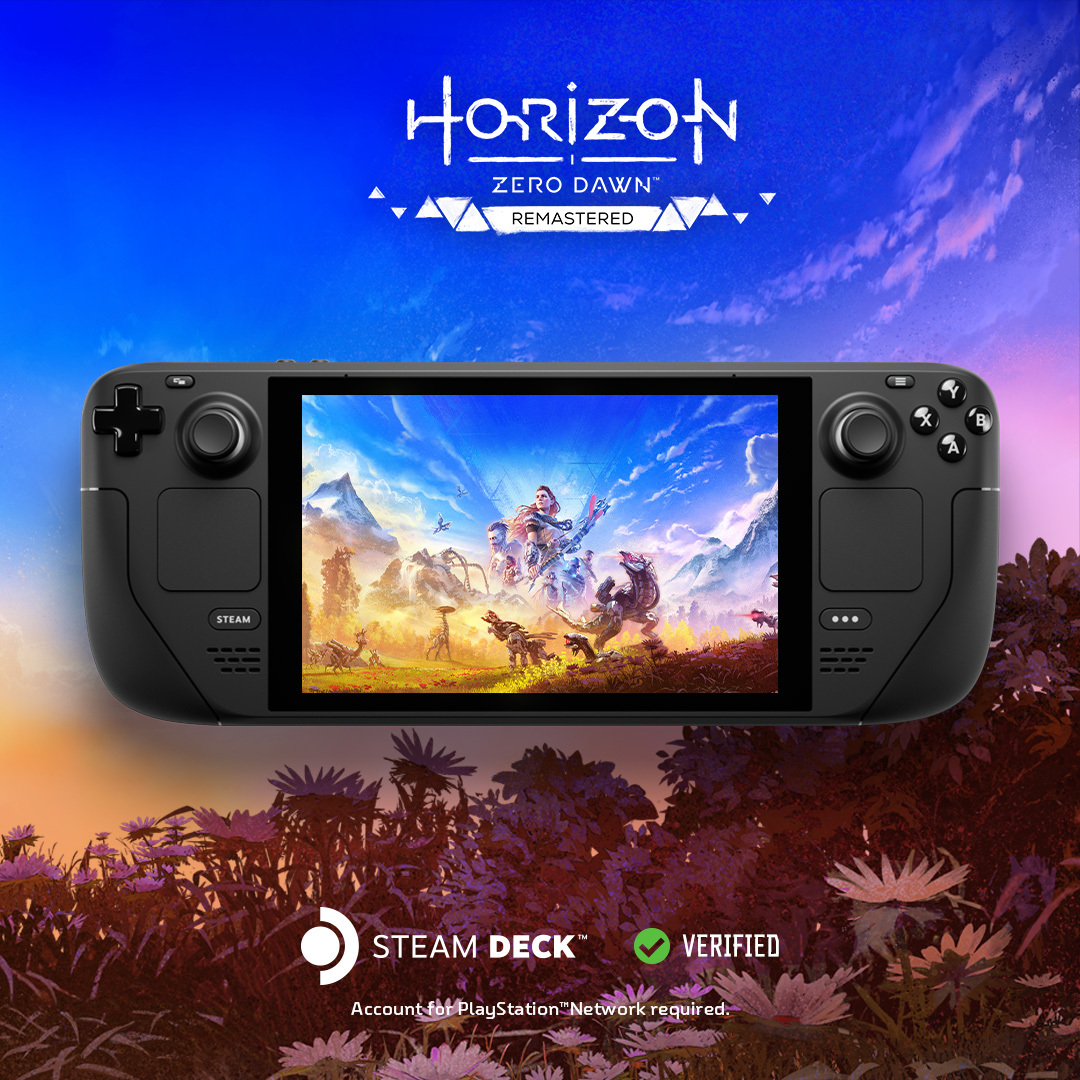 We're happy to share that Horizon Zero Dawn Remastered is Steam Deck Verified! ✅

Explore the vast, vibrant world of Horizon with stunning new visuals on your handheld device now!

#HorizonZeroDawnRemastered
