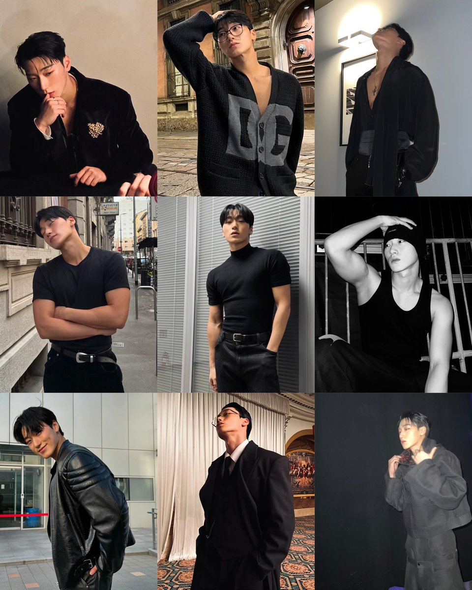 choi san instagram posts in BLACK hit different #최산