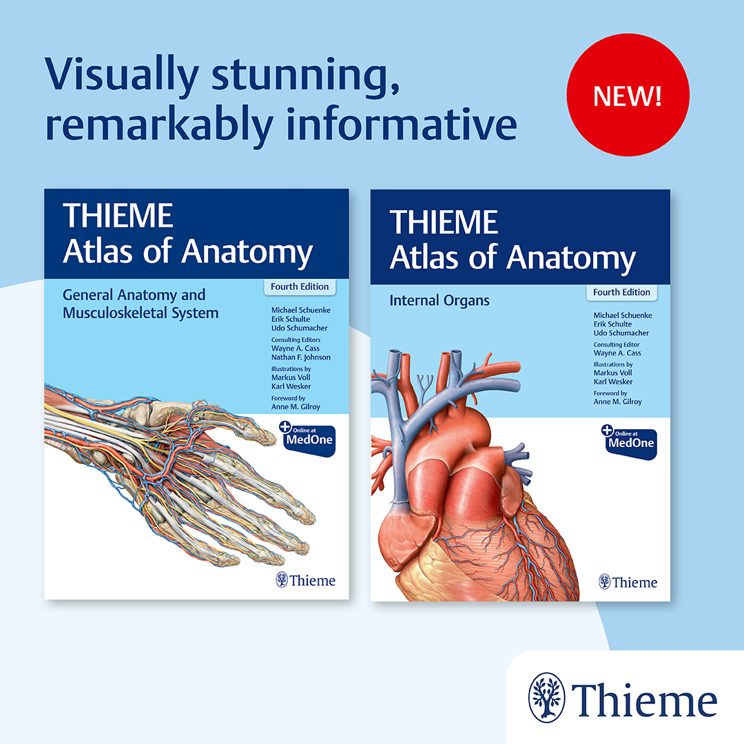 Thieme International (@thiemeintl) on Twitter photo 🆕The THIEME Atlas of Anatomy - 3rd Edition!🔔
➡️ brnw.ch/21wOOA1
The updated editions of the Thieme Atlas of Anatomy provide exceptionally detailed, clinically relevant anatomic knowledge! 🦴 🆕The THIEME Atlas of Anatomy - 3rd Edition!🔔
➡️ brnw.ch/21wOOA1
The updated editions of the Thieme Atlas of Anatomy provide exceptionally detailed, clinically relevant anatomic knowledge! 🦴
