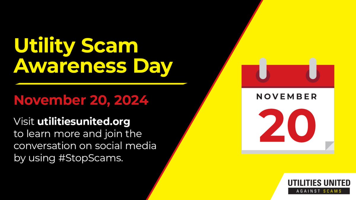 Today is #UtilityScamAwarenessDay. 

As a member of <a href="/U_U_A_S/">Utilities United Against Scams</a>, Cleco is reminding customers to be aware of fraudulent phone calls, texts and emails from scammers trying to obtain their personal and financial information. 

cleco.com/media/press-re…
