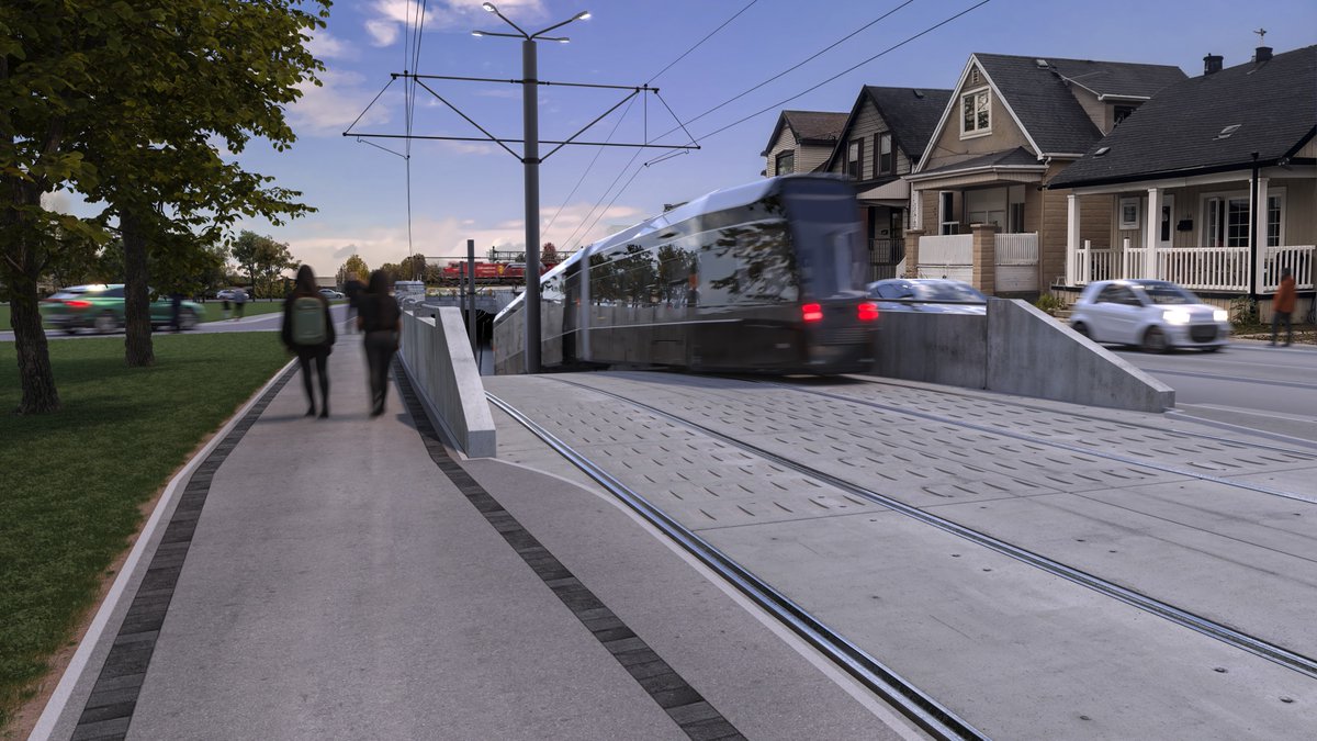 #ICYMI check out the future King Street East underpass! This will allow the light rail vehicles (LRVs) to travel under the existing CPKC rail line. Separating the lines will ensure reliable, continuous movement along the LRT route and a smooth convenient journey for customers.