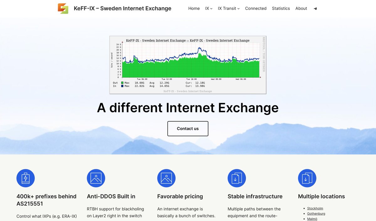 Welcome to the shady world of ASNs...

Meet AS215551, aka the "Sweden_Internet_Exchange"
Here's their homepage ➡️ ix.se

Looking at the website, it's hard to take this operation seriously. They even describe an internet exchange as "basically a bunch of