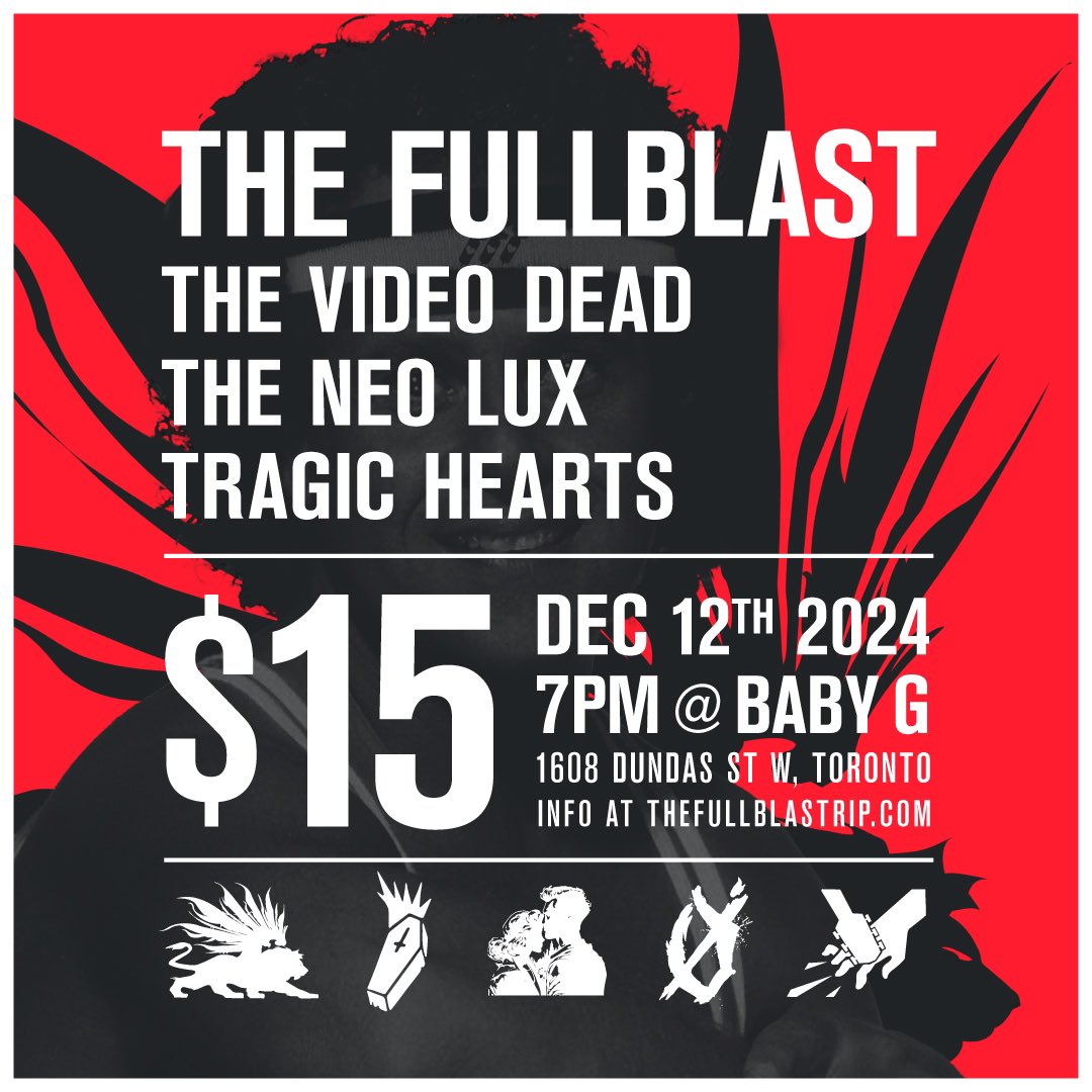 The Fullblast (@thefullblastrip) on Twitter photo Tickets on sale NOW for our little warm up show at <a href="/TheBabyGToronto/">The Baby G</a> on Dec 12. Limited capacity, grab them while you can!
link.dice.fm/y80b425ada5e Tickets on sale NOW for our little warm up show at <a href="/TheBabyGToronto/">The Baby G</a> on Dec 12. Limited capacity, grab them while you can!
link.dice.fm/y80b425ada5e