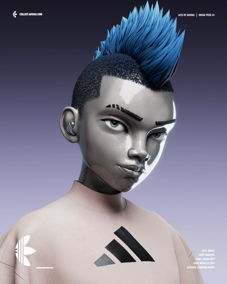 ALTS! Its time to share some sneak peeks of existing ALTS characters as part of the full collection 👀

Meet The ALTS: 😎

ALT[er] Ego: HOOPS
Clothing: Common
Skin: Metallic Rift
Hair: Mohawk
Ears: Sound Rift