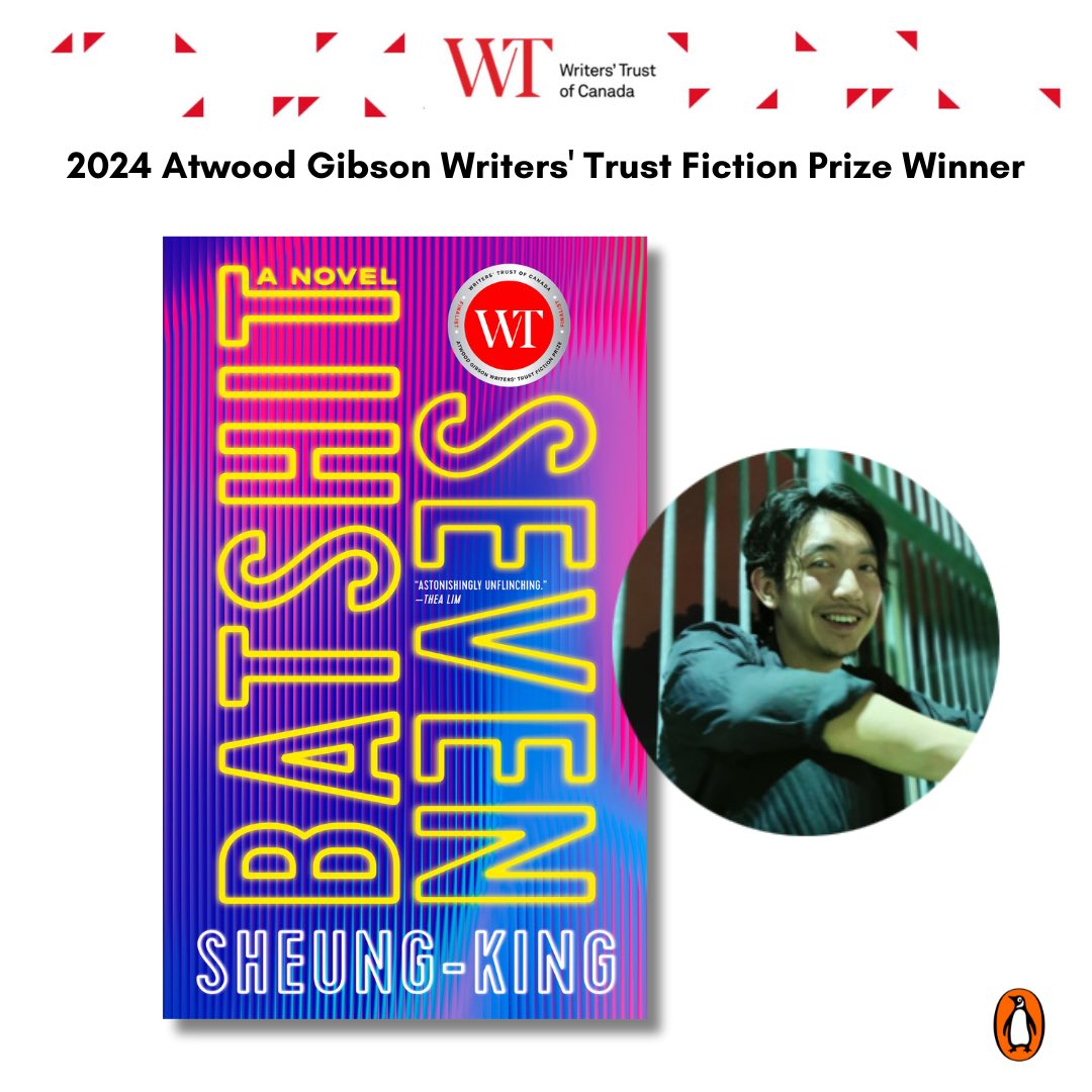 Penguin Books Canada (@penguincanada) on Twitter photo We're so excited to announce that BATSHIT SEVEN by Sheung-King (<a href="/Sheung_King/">å°ę¬|Sheung-King, Aaron Tang</a>) has won the <a href="/writerstrust/">Writers' Trust</a> 2024 Atwood Gibson Fiction Prize. Congratulations from the Penguin Canada team! We're so excited to announce that BATSHIT SEVEN by Sheung-King (<a href="/Sheung_King/">å°ę¬|Sheung-King, Aaron Tang</a>) has won the <a href="/writerstrust/">Writers' Trust</a> 2024 Atwood Gibson Fiction Prize. Congratulations from the Penguin Canada team!