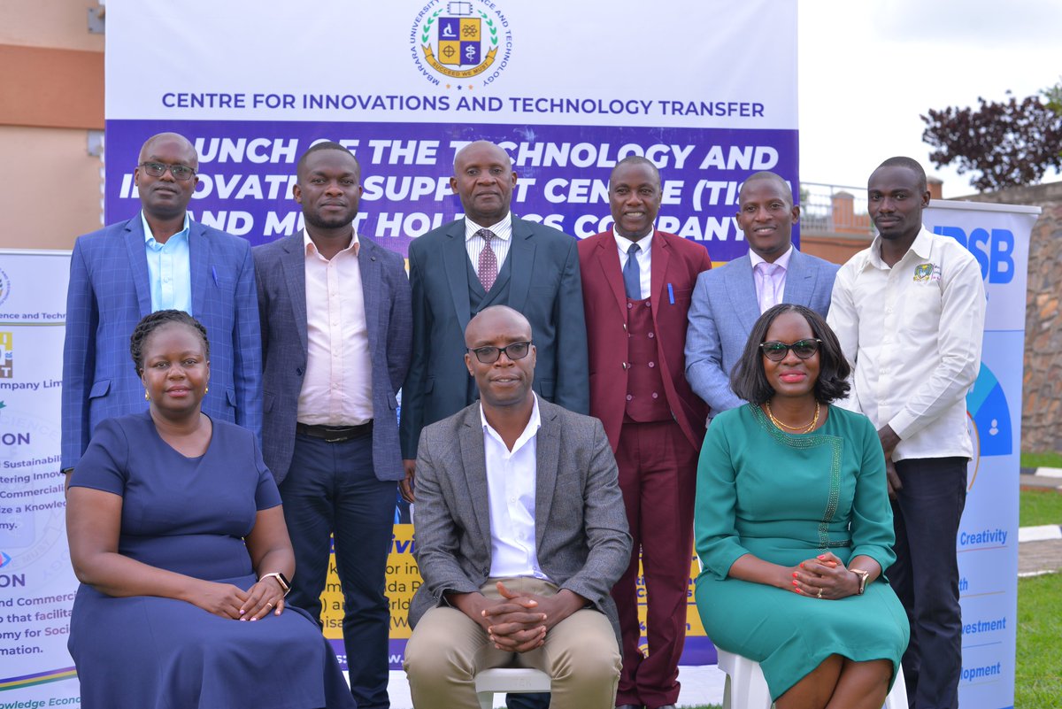 A photo moment featuring the CITT Board, Chief Guest, Vice Chancellor, University top management, partners, and the innovators who showcased their projects at the launch of MUST Holdings Company Ltd and the Technology and Innovation Support Unit.