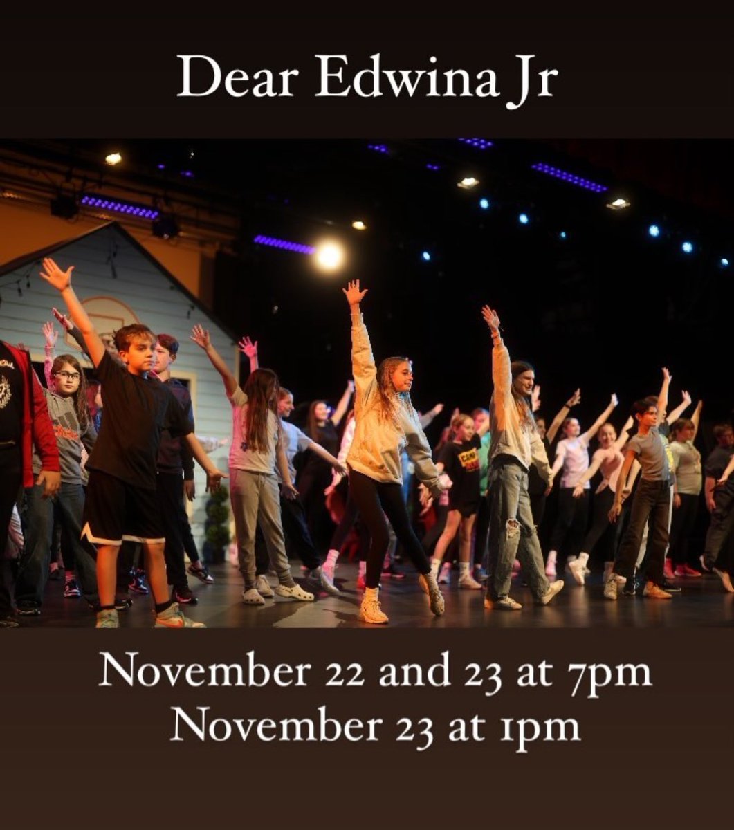TICKETS ARE GOING FAST! Reserve your tickets to Dear Edwina Jr. today!

Reserve free tickets on the BTAP website: bvilletheater.com/tickets

There are three showtimes:

7 p.m. on Friday, November 22
1 p.m. on Saturday, November 23
7 p.m. on Saturday, November 23