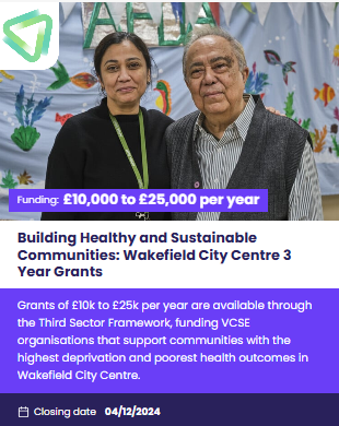🚨Funding Alert!  

Building Healthy and Sustainable Communities 3 Year Grants now launched!  

🤩Grants to support and develop community initiatives in areas of deprivation with those most likely to experience health inequalities 

Find out more: tinyurl.com/BHSC3yeargrants