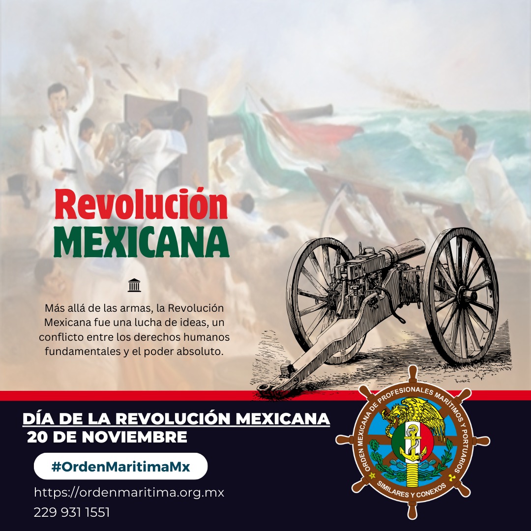 Hoy #20DeNoviembre conmemoramos el inicio de la Revolución Mexicana, una lucha que marcó nuestra historia y nos enseñó el valor de la justicia y la libertad. Como marinos mercantes, reafirmamos nuestro compromiso con el progreso y la construcción de un México más fuerte y unido.