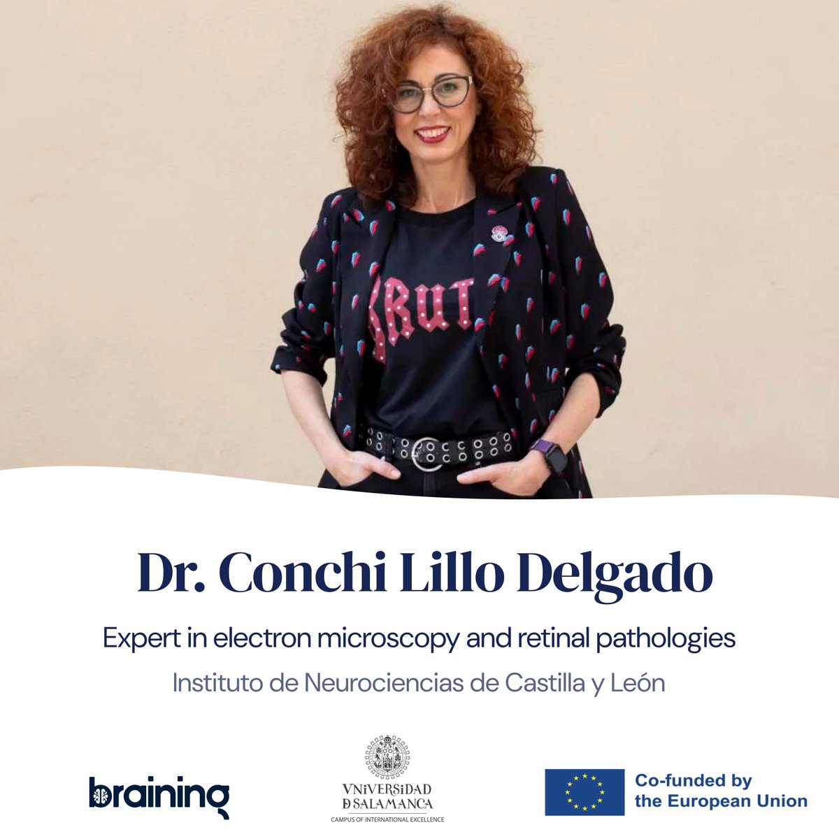 Braining_Club's tweet image. ✨Ready for our next #Brainingproject seminar? 🧠 We are excited to welcome Dr. @ConchiLillo from @Incyl_Usal Salamanca,Spain. Dr. Lillo is expert in #electronmicroscopy and retinal pathologies. Join us tomorrow 👇🏽
📅Thursday, 21/11
🕕18h CET | 17h Lisbon time
#cofundedbyEU