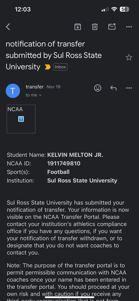 kelvin_melton's tweet photo. 🚨MID YEAR TRANSFER🚨 https://t.co/qxlohSncYY