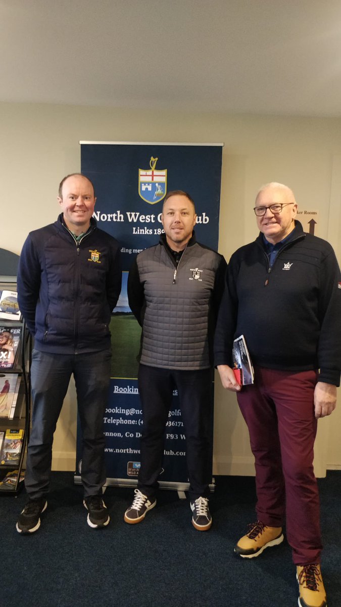 NorthWestGC's tweet image. #Visitderry #Govisitdonegal #Failteireland #Georgediamondis

Brian &amp;amp; Seán were Delighted to welcome the Director of GBgolf.com (DMC) Mr Doug Mathieson &amp;amp; his team from Scotland &amp;amp; France to our Club today. We are very much looking forward to working with Doug in 2025!