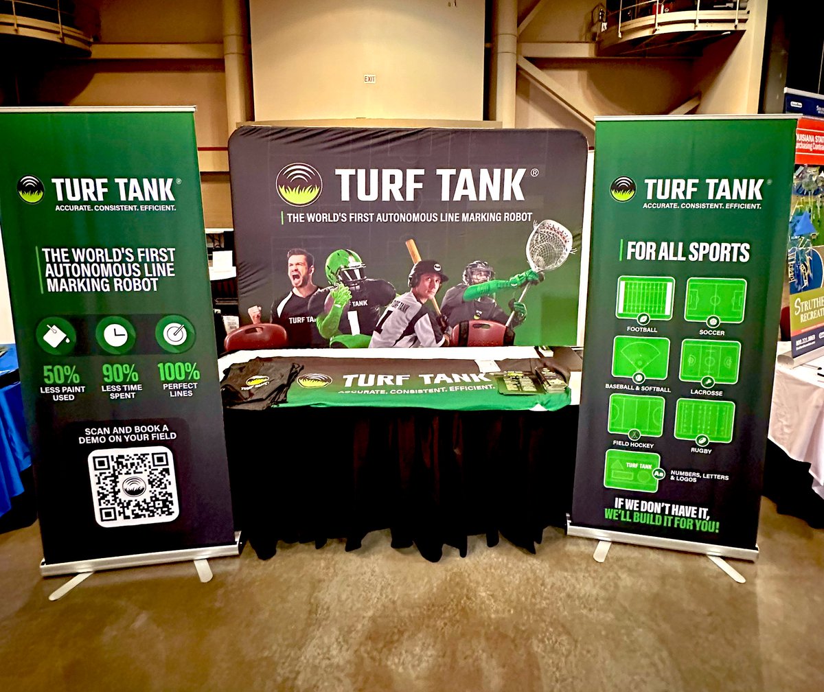 Come see <a href="/Turf_Tank/">Turf Tank</a> at LRPA in Lafayette today and tomorrow! Line painting has NEVER been easier!
#Louisiana #Robots #Line #Painting