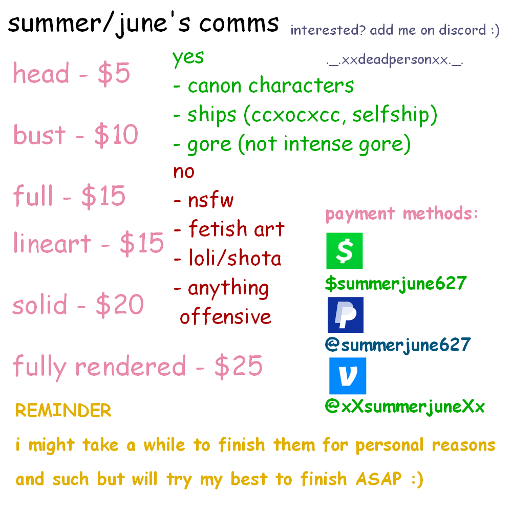 xXdeadeadXx's tweet image. so uh ive been feeling nervous abt this but my first ever comm sheet :D
(i may update soon for better ^^;)