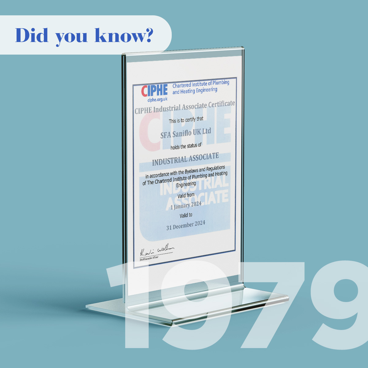Saniflo_UK's tweet image. Saniflo first joined CIPHE on 31 July 1979.

As an Industrial Associate, #Saniflo contributes to the #CIPHE and supports the institute’s primary objectives to educate members of the industry and raise standards of #plumbing and heating engineering.

#construction #architecture
