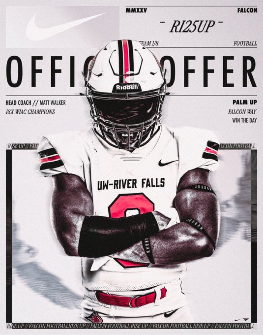 Connell Brownell (@connellb_5) on Twitter photo After a great talk with <a href="/CoachWalkerRF/">Matt Walker</a> I’m blessed to receive an offer from the University of Wisconsin River-falls #gofalcs #AGTG After a great talk with <a href="/CoachWalkerRF/">Matt Walker</a> I’m blessed to receive an offer from the University of Wisconsin River-falls #gofalcs #AGTG